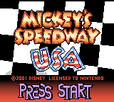 Mickey's Speedway USA screenshot 3 for GameBoy Color